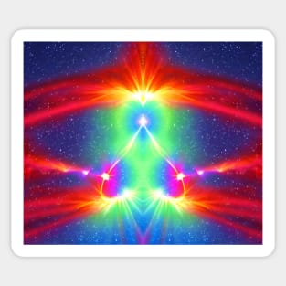 Multicolored Solar Flares 4 Sticker